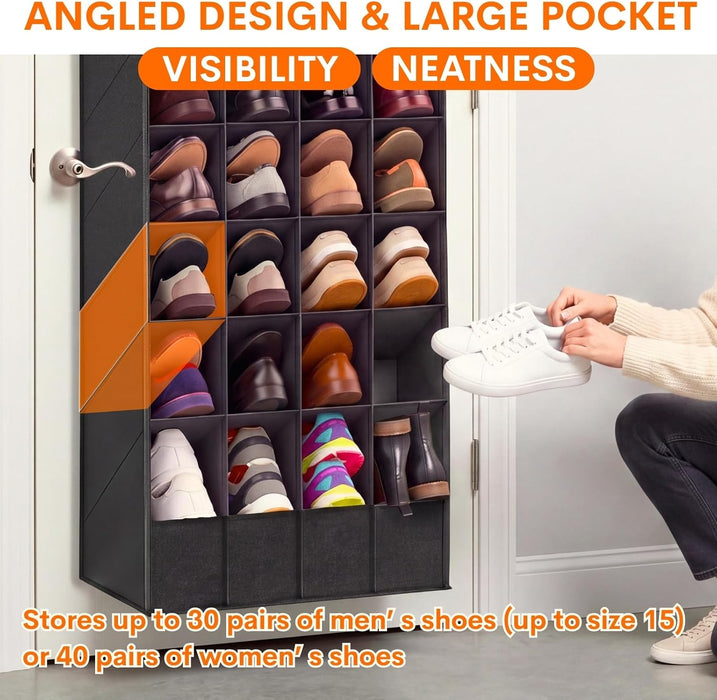 Over the Door Shoe Organizer, 30-40 Pairs