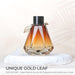 Reed Diffuser Set - 4 Empty Bottles with 20 Sticks, Delicate Gold Leaf Decor, Glass Fragrance Diffuser with Lids for Hom