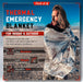 Emergency Blanket Mylar Thermal Space Survival Gear & Supplies 4-Pack Foil