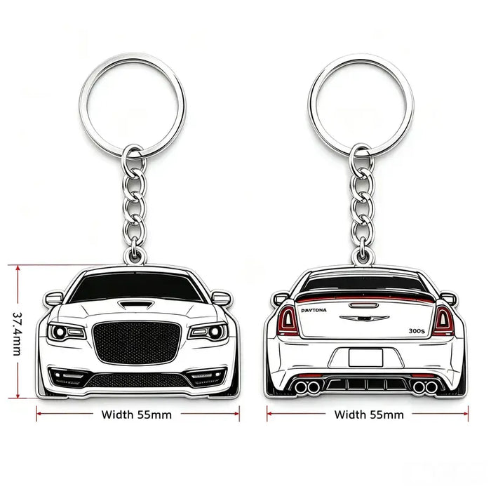 2-Sided Dodge Charger Keychain Key Ring - Automotive Car Exterior Decoration Accessory, Unique Gift for Car Enthusiasts