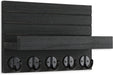 Key Holder for Wall, Decorative Key and Mail Holder with Shelf Has Large Hooks for Bags, Coats, Umbrella – Paulownia Woo