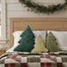 Christmas Decorations Plush Throw Pillows: Soft Green Velvet Christmas Tree Shaped Pillow, Cute Rustic Stuffed Cushion X