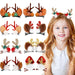 16PCS Reindeer Antler Hair Clips Christmas Pine Cone Headband