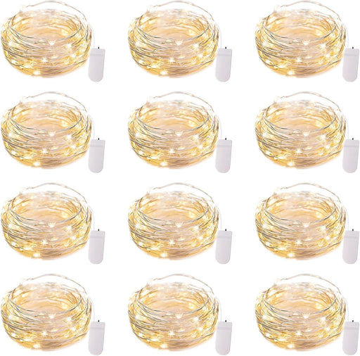 12 Pack 7ft Battery Operated LED Fairy Lights for Xmas Decoration