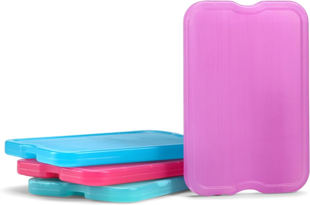 Cool Coolers by  4 Pack XL Slim Ice Packs, Quick Freeze Space Saving Reusable Ice Packs for Lunch Boxes or Coolers