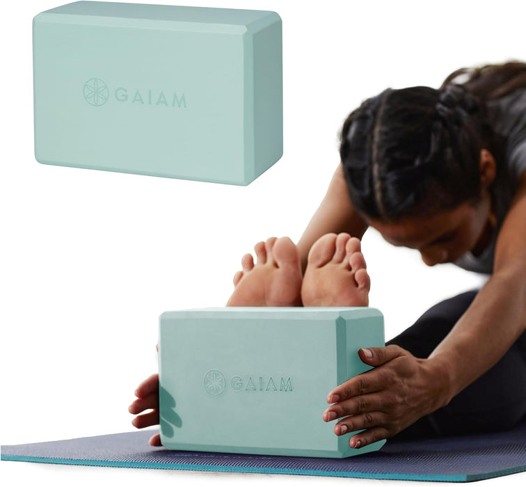Gaiam Yoga Block, EVA Foam for Balance & Stretch (1 Block, Lagoon)