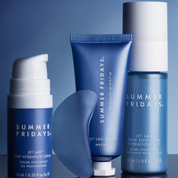 Jet Lag™ Essentials - Mini Hydrating Skin Care Set With Jet Lag™ Mask, Eye Patches, Deep Hydration Face Serum & Hydratio