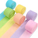 Pastel Crepe Paper Streamers 6 Rolls 492 FT Streamers