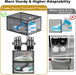 Sturdy Clear Shoe Organizer with Magnetic Door, Stackable Shoe Storage Box