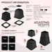 Adjustable Bed Risers 3 & 5 Inch, Black, 4-Pack