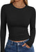 Womens Long Sleeve T Shirts Fall Fashion Basic Y2K Tops 2026
