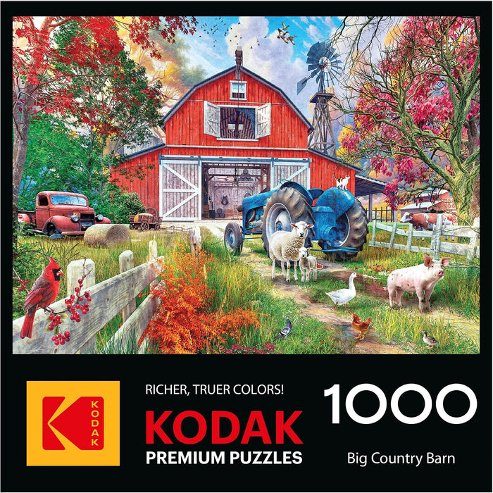 Kodak Premium Big Country Barn 1000 Piece Jigsaw Puzzle for Adults