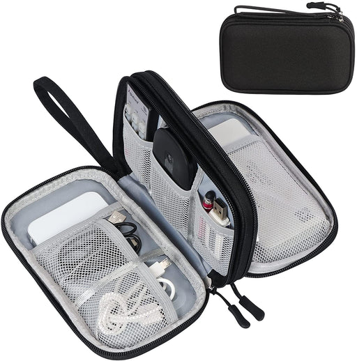 Electronic Organizer, Travel Tech Pouch Bag, Cable Organizer Black