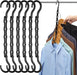 6 Pack-Closet-Organizers-and-Storage, Space-Saving-Hangers Black