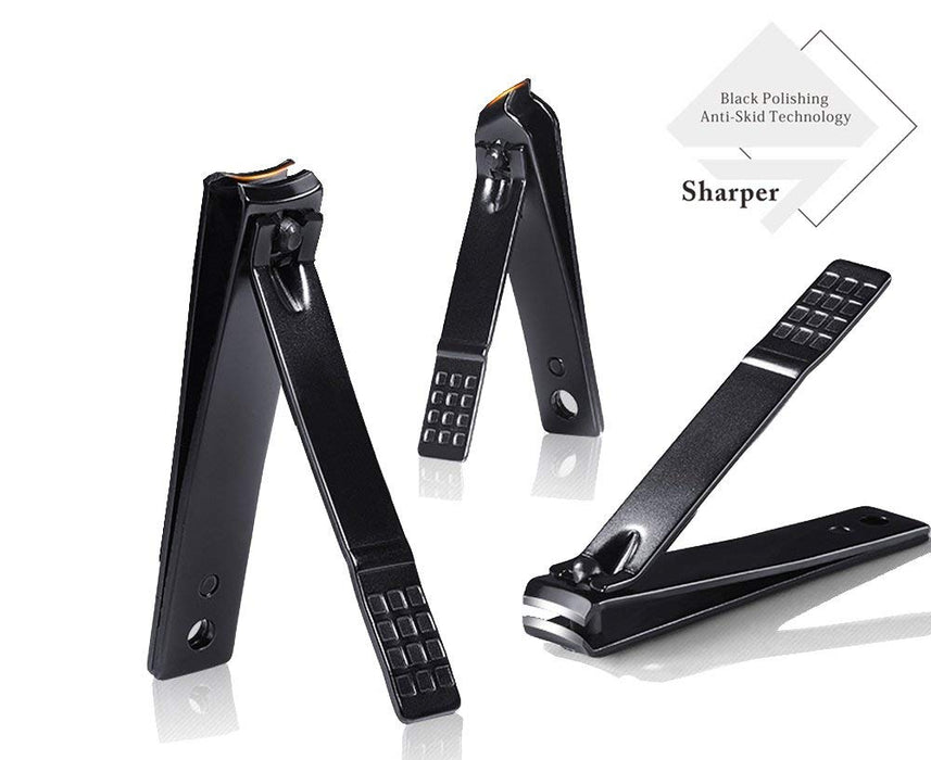 Professional Stainless Steel Nail Clipper Travel & Grooming Kit Nail Tools Manicure & Pedicure Set of 15pcs with Luxurio