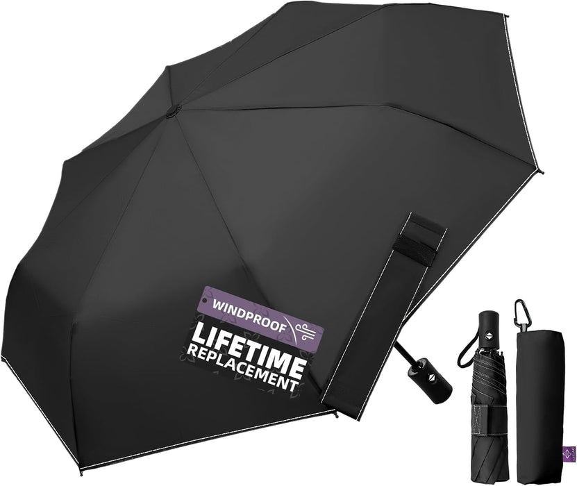 Travel Windproof Umbrella for rain Compact Small Travel size QuickDry