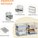 4-Tier Stackable Closet Organizers and Storage Shelves, Foldable Closet Shelf Organizer, Black(Patent Protection)(Patent