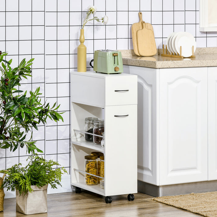 Three-Tier Slim Rolling Utility Cart