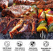 Grill Mesh Mat Set of 3 - Heavy Duty BBQ Non-stick Cooking Sheet Liners Reusable Teflon Barbecue Grilling Net for Outdoor Smoker, Pellet, Gas, Charcoal Grills (15.7x13 Inch)