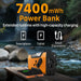 NOAA Emergency Weather Radio A1 7400mWh Solar Hand Crank (Orange)