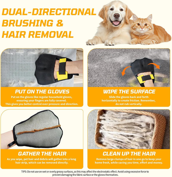 3-Pack Pet Hair Remover Carpet Rake, Dog Cat Hair Remover, Carpet Scraper