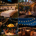100FT Solar String Lights Outdoor Waterproof with Remote & Timer, LED Shatterproof ST38 Bulbs, USB & Solar Powered Patio Lights for Backyard, Porch, Garden, Wedding Decor, Dusk to Dawn Lighting
