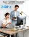 10K 8K 4K HDMI Cable 48Gbps 6.6 FT, Certified Ultra High Speed HDMI® Cable 4K 240Hz 144Hz 120Hz 8K60Hz 0.01ms HDR10+ eARC HDCP2.3 Netflix Roku TV PC Monitor Projector PS5 Xbox