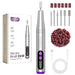 Cordless Electric Nail Drill, 9 Speed Professional E Filer for Nails