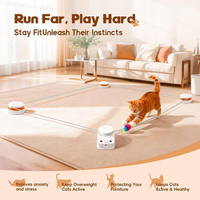 Interactive Cat Toy for Indoor Cat,Automatic Treadmill for Exercise