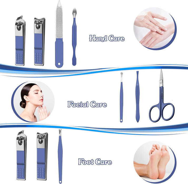Manicure Set 8 in 1 Nail Clipper Set, Nail Clippers,Fingernail & Toenail Clippers,Manicure Tools,Pedicure Tools,Suitable