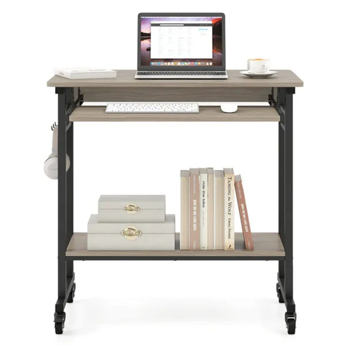 Mobile Computer Desk with Keyboard Tray