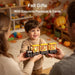 Fall Snow Globe Lantern Fall Decorations for Home, Lighted Fall Decor with Pumpkin Turkey Gnome Train, 6H Timer Thanksgi