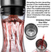 Wine Decanter,Red Wine Carafe,Decanter with Built-in Aerator Pourer, 100% Hand Blown Lead-free Crystal Glass with Stainless Steel Pourer Lid, Filter, Wine Gifts for Men