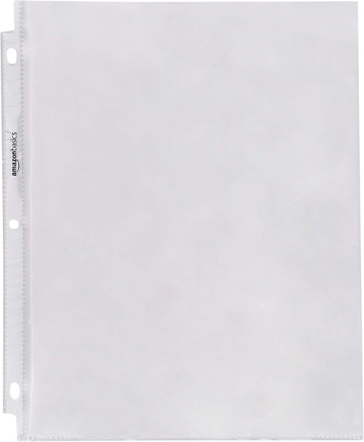 Sheet Protectors for 3 Ring Binder, Lightweight, Acid-Free, Clear Plastic Sleeves, Letter Size, 8.5 x 11 Inch, 100-Pack