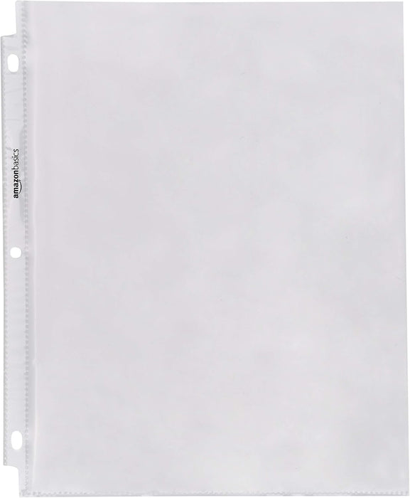 Sheet Protectors for 3 Ring Binder, Lightweight, Acid-Free, Clear Plastic Sleeves, Letter Size, 8.5 x 11 Inch, 100-Pack