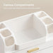 Makeup Organizer for Vanity with Brush Holder, Large Bathroom Countertop Cosmetic Organizer Skin Care Storage, Easy to S