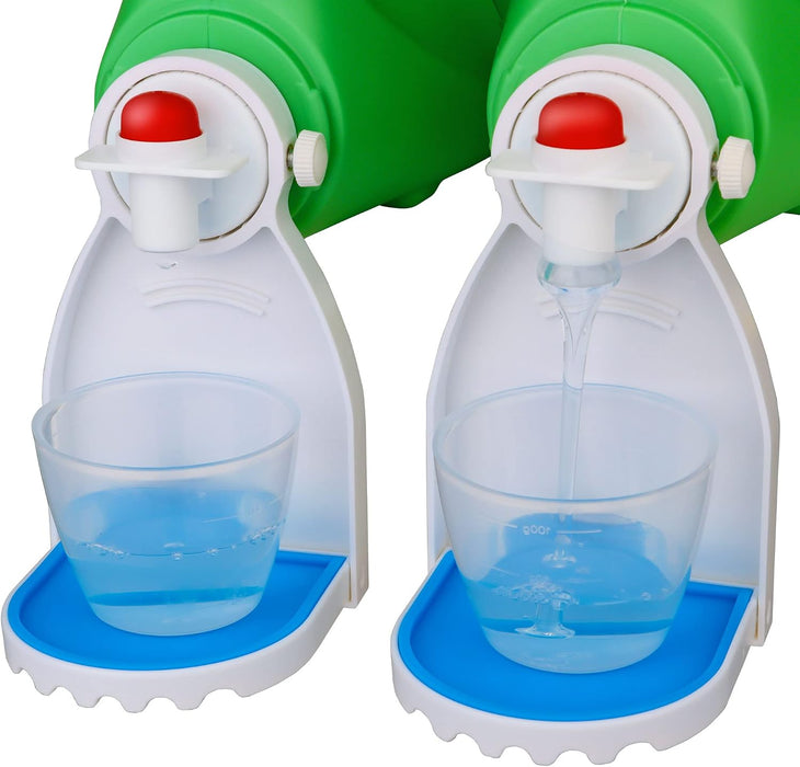 2 Pack Laundry Detergent Cup Holder Fabric Softener Drip Cup Holders Drip Catcher Tray with Fixing Screw Detergent Drip Catcher and Drip Tray Removable Silicone Pad