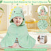 4 PCS Baby Bath Towels Set for Newborn Infant Toddler Essentials (Dinosaur)