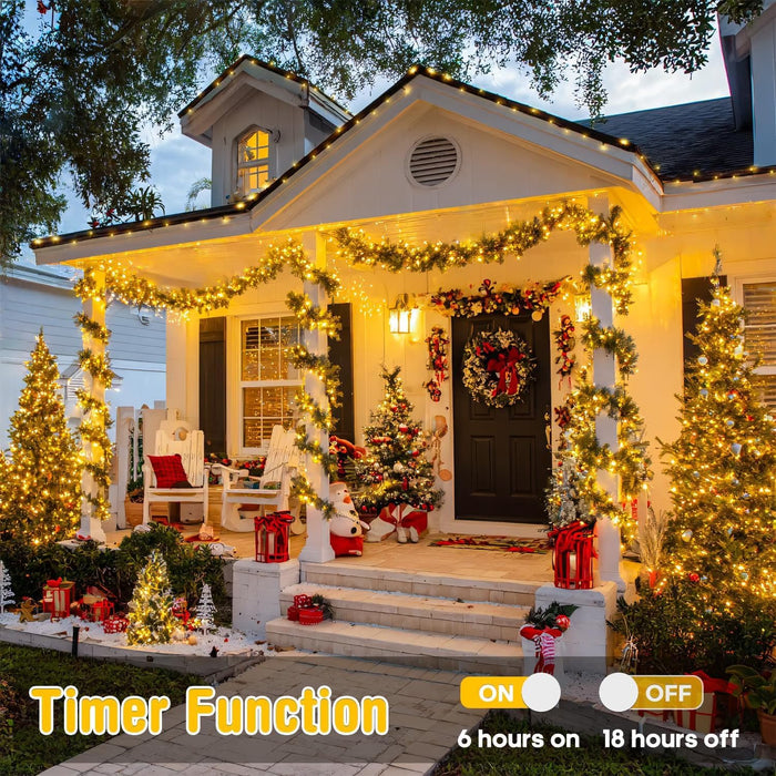 168FT 600 LED Christmas Lights Outdoor Waterproof String Lights