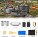 17pcs Camping Cookware Mess Kit,for Camping,Backpacking,Picnic