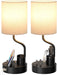 Bedside Lamps for Bedroom Set of 2 - Table Desk Lamp for Nightstand