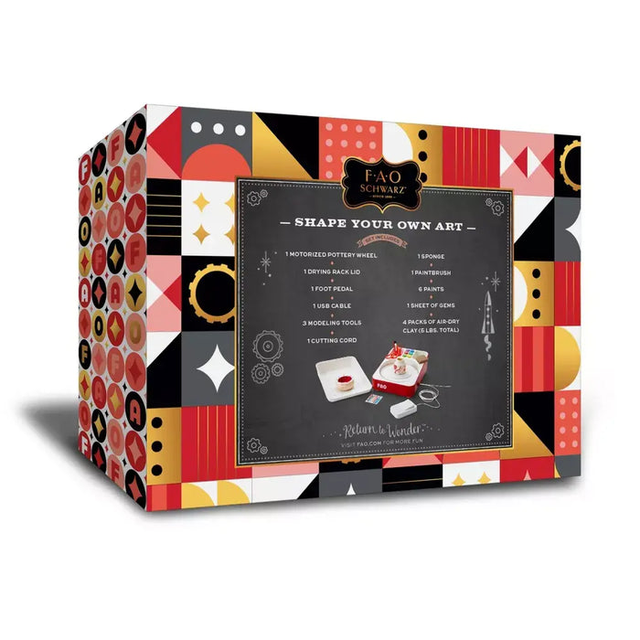 FAO Schwarz Pottery Wheel Studio All-In-One Sculpting Workstation, Clay Sculpting Tools, DIY Pottery Handicraft Art Supplies for Arts and Crafts Enthusiasts