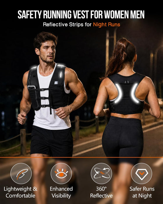 Running Vest for Women Men Hydration Vest with Soft Flask & Phone Holder