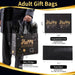 13" Birthday Gift Bag with Tissue Paper & Card(1 Pack Black Gold)