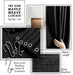 Black Bathroom Set, Shower Curtain Set, Bathroom Accessory Set