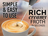 Milk Frother Handheld Electric Whisk – Frother Wand, Durable Drink Mixer, Coffee Frother, Hand Blender, Frother for Protein Powder, Matcha & More - Black