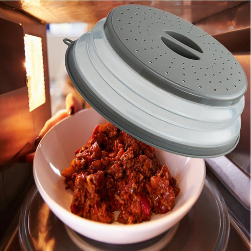Microwave Splatter Cover Vented for Food, Splatter Guard & Colander Kitchen Gadget for Fruit Vegetables Microwave Plate 
