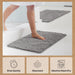Bath Rug Mat for Bathroom, Absorbent Chenille, 24x17 Gray