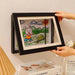 Magnetic Wooden Flip Art Photo Frame, A4 Photo Frame, DIY Photo Frame, Children'S Storage Display Frame, Home Decoration