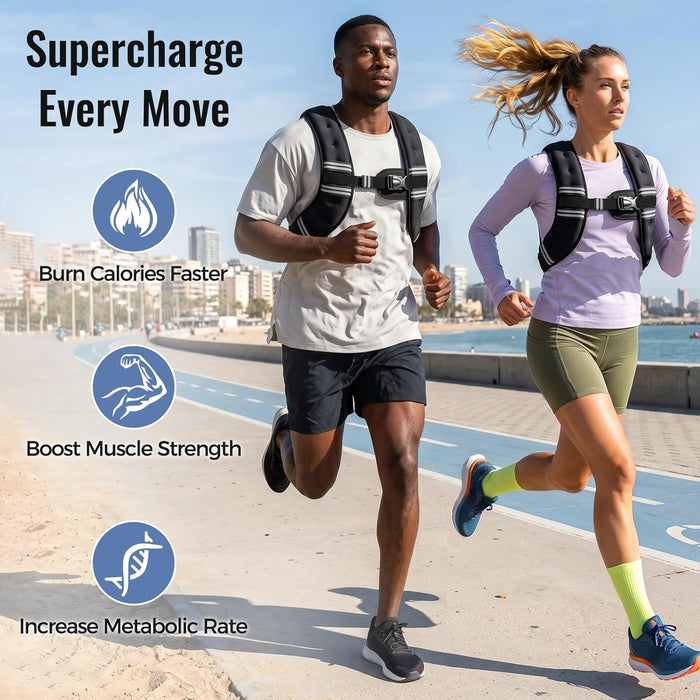Weighted Vest, 6/8/10/12/15/18/20/24/30LB for Men Women